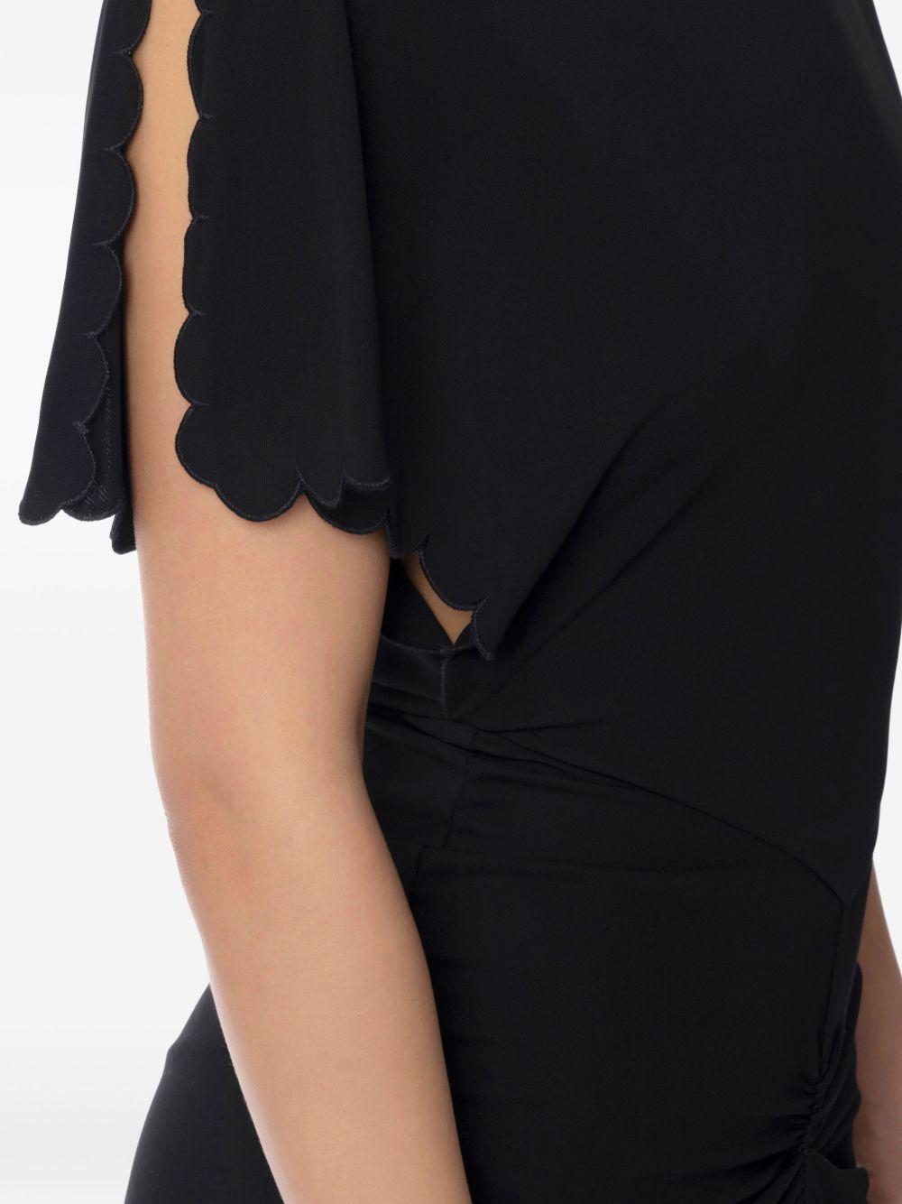 scallop-trimmed maxi dress Product Image