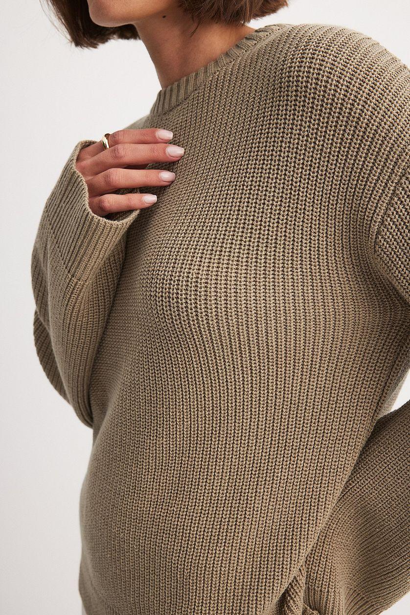 Round Neck Knitted Sweater Product Image