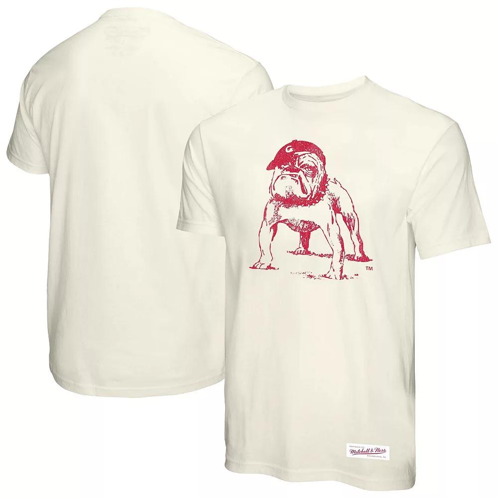 Men's Mitchell & Ness Cream Georgia Bulldogs Vintage Tone T-Shirt,  Product Image