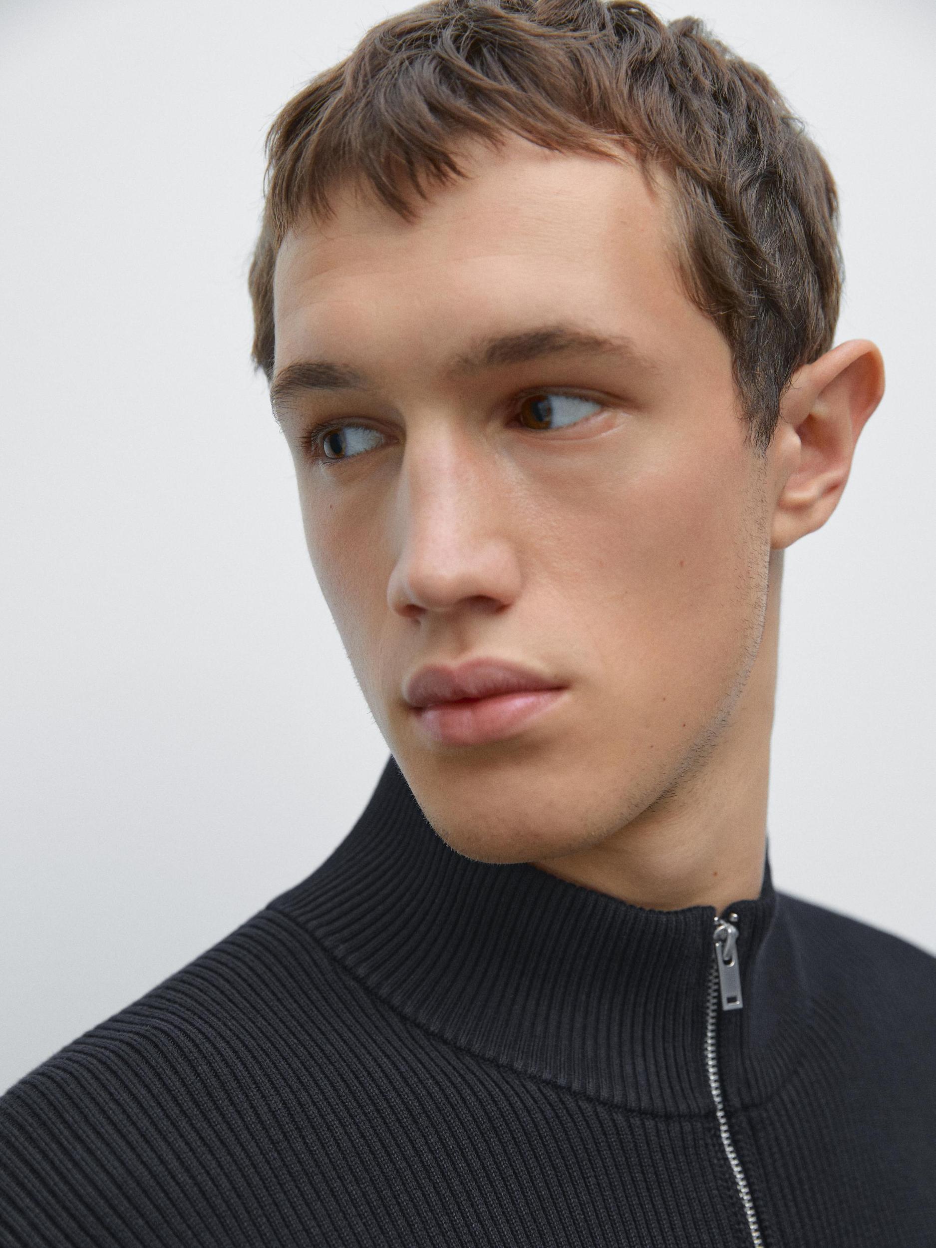 100% cotton zip cardigan Product Image