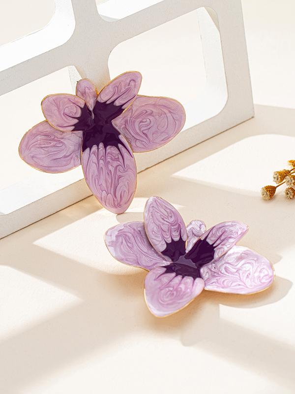 Flower Shape Drop Earrings Product Image
