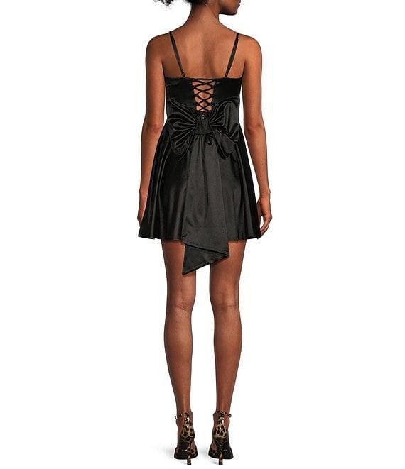 Honey and Rosie Spaghetti Strap Sleeveless Pleated Skirt Dress Product Image