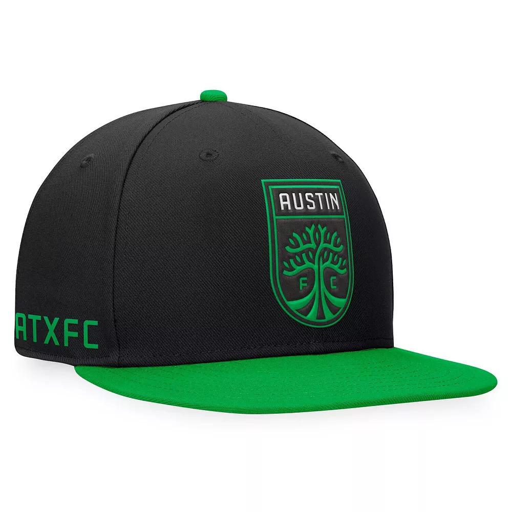 Men's Fanatics Black/Green Austin FC Downtown Snapback Hat, Afc Black Product Image