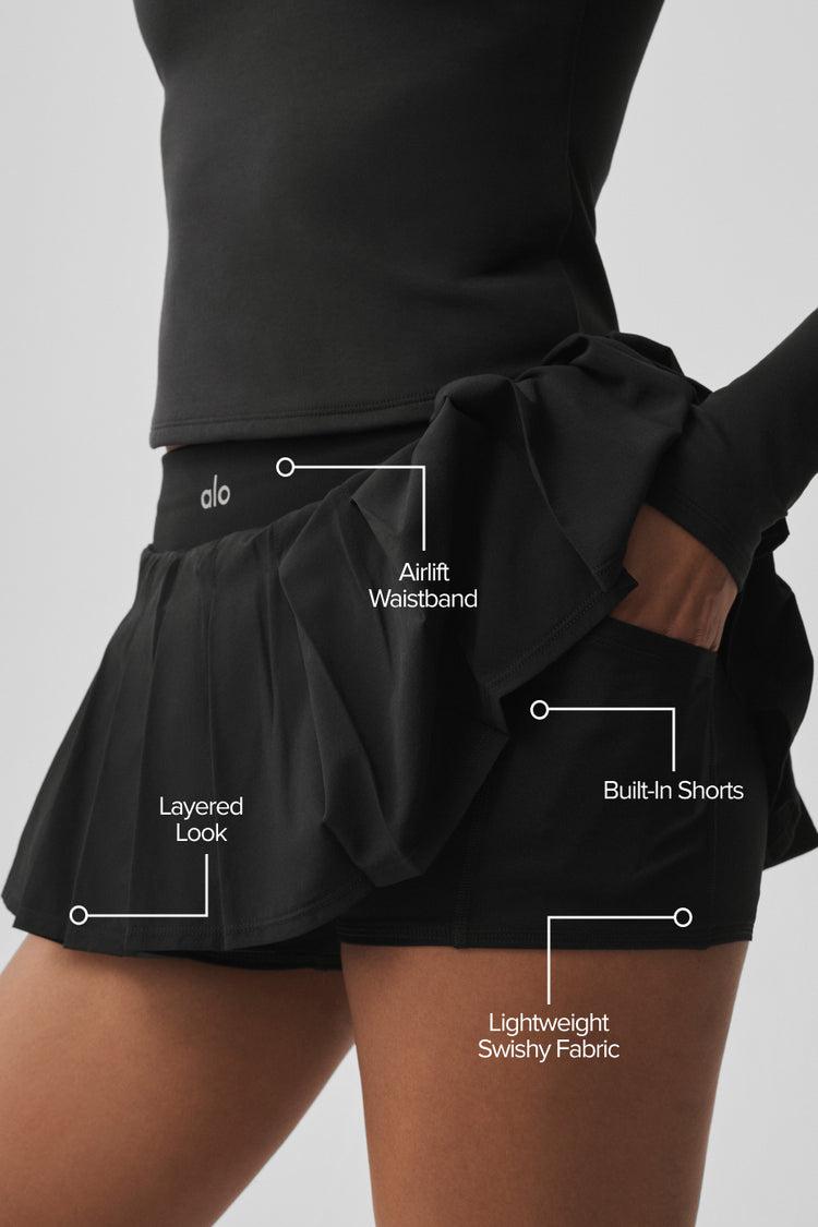 Double Or Nothing Tennis Skirt - Black Product Image
