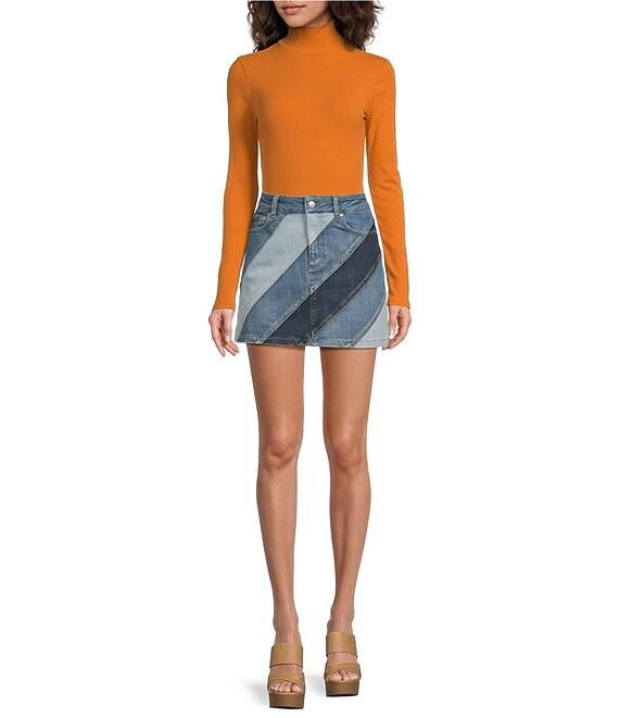 Chelsea & Violet Jessica Knit Ribbed Turtle Neck Long Sleeve Bodysuit Product Image