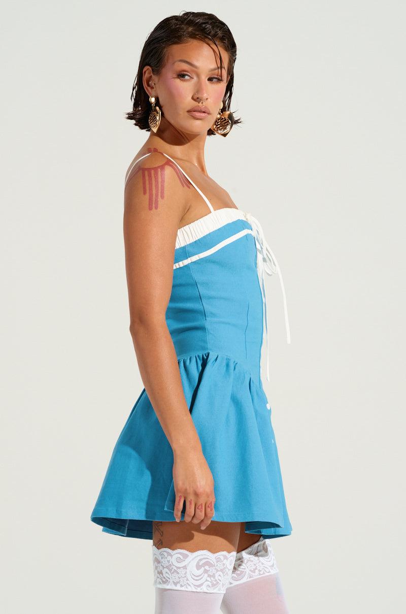 TOO SWEET POPLIN MINI DRESS Product Image