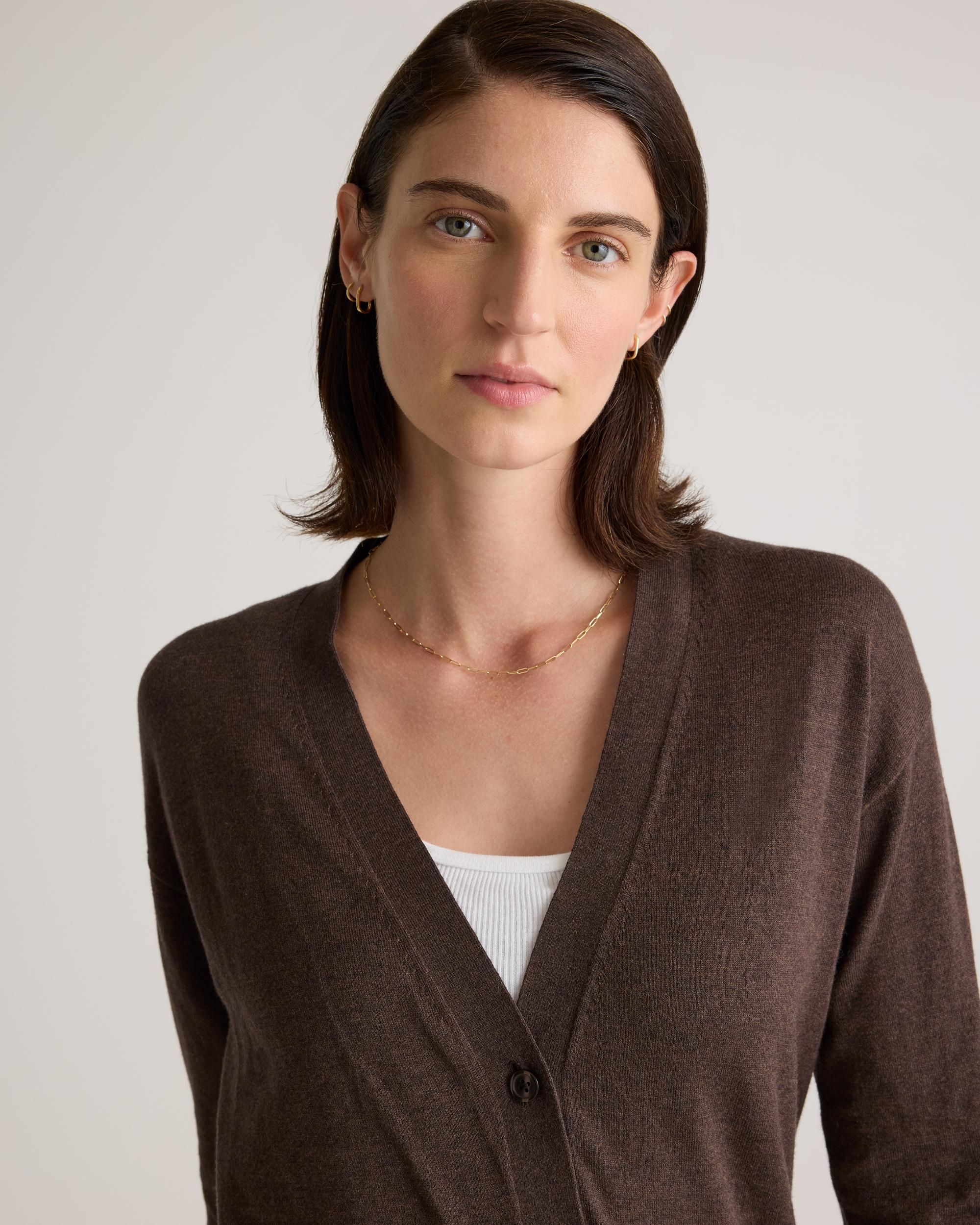 Quince | Women's Lightweight Cotton Cashmere Cardigan Sweater Organic Cotton Product Image