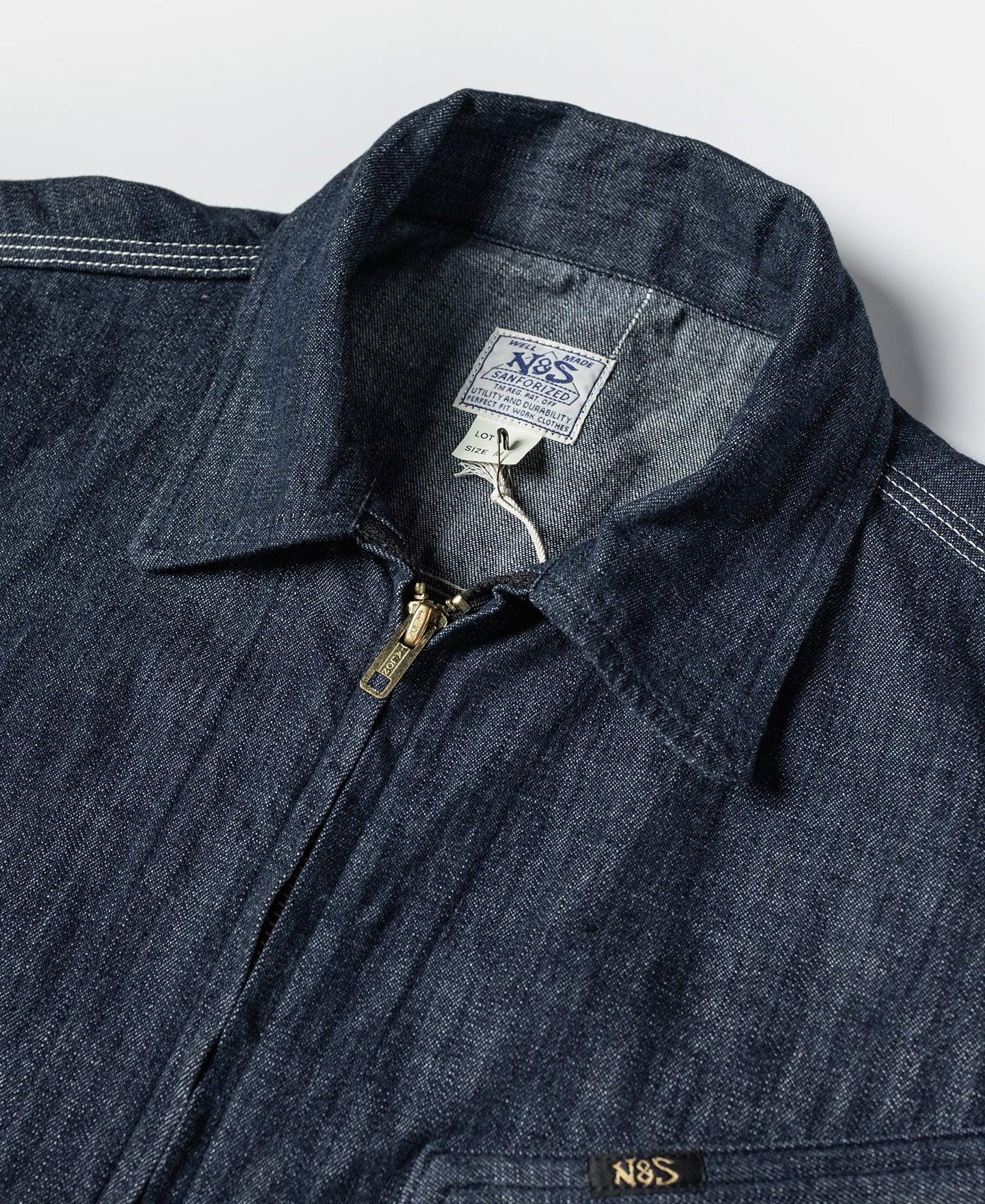 1960s Zip Up Denim Work Jacket Product Image