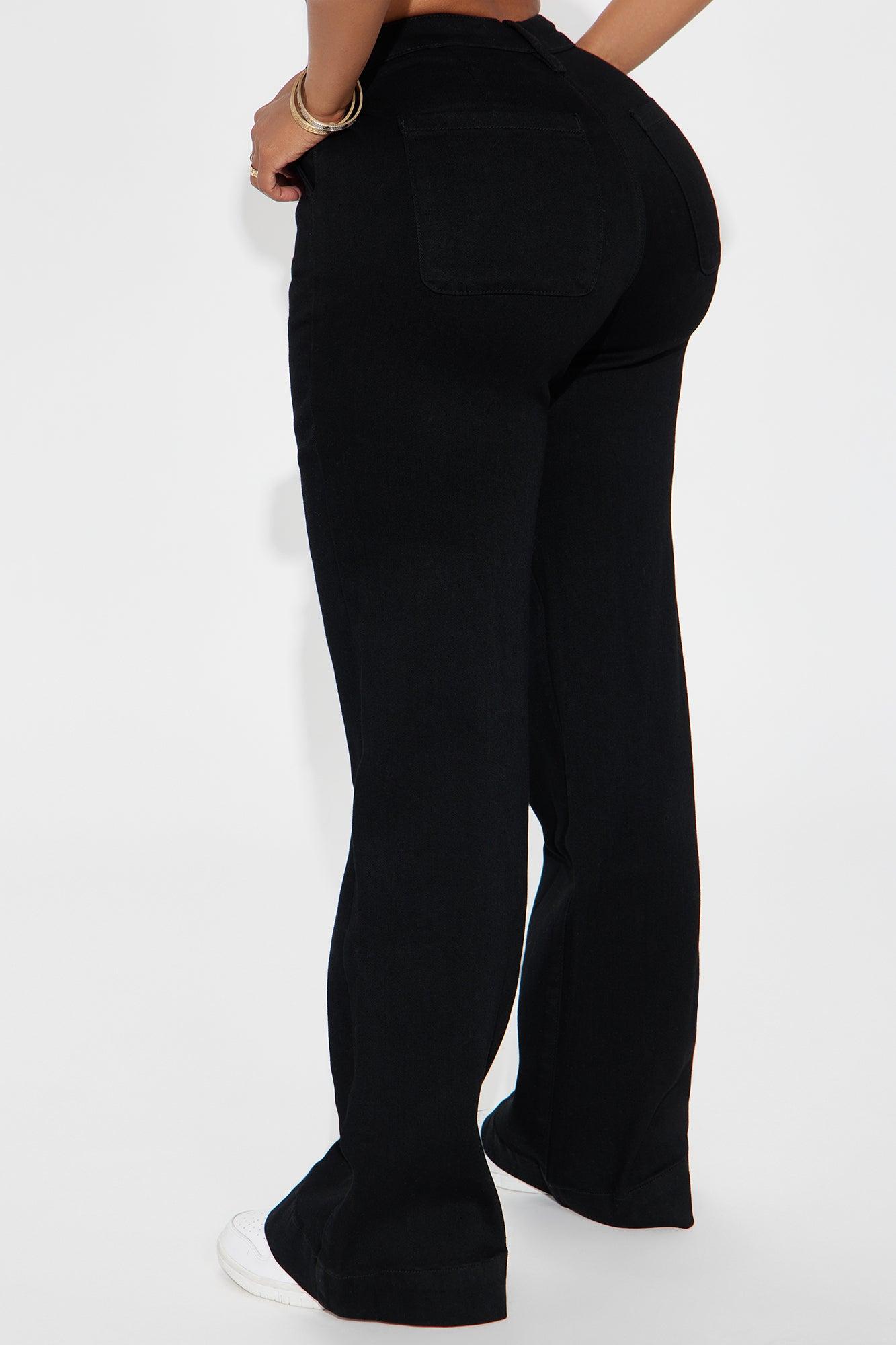 Margot Stretch Trouser Jeans - Black Product Image