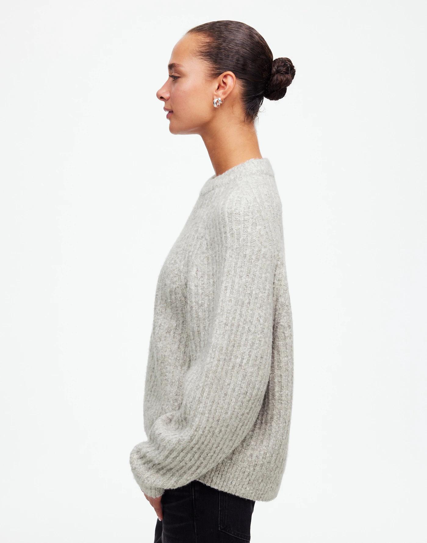 Ribbed Cotton-Blend Sweater Product Image