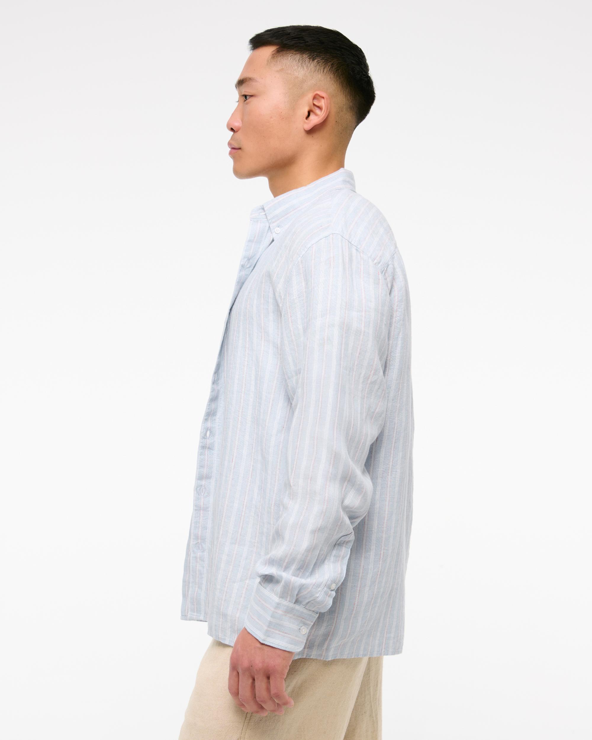 Linen Button-Up Shirt Product Image