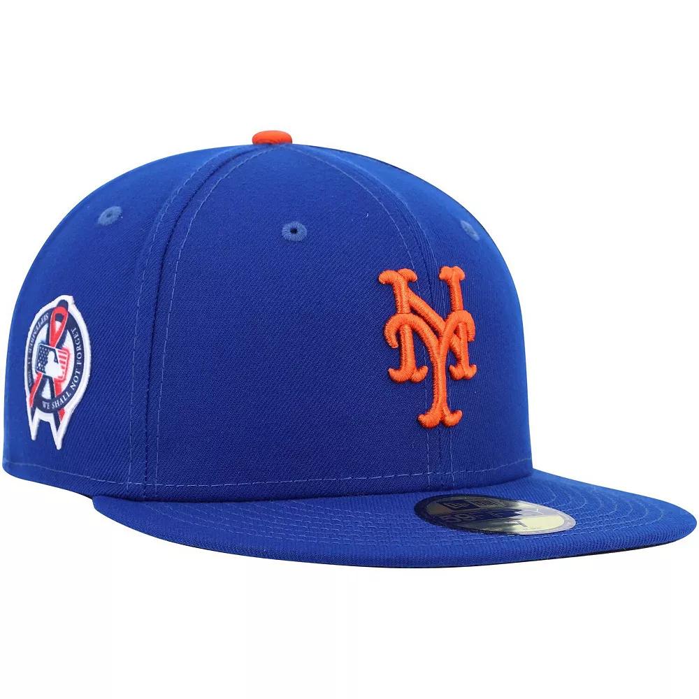 Men's New Era Royal New York Mets 9/11 Memorial Side Patch 59FIFTY Fitted Hat,  Product Image