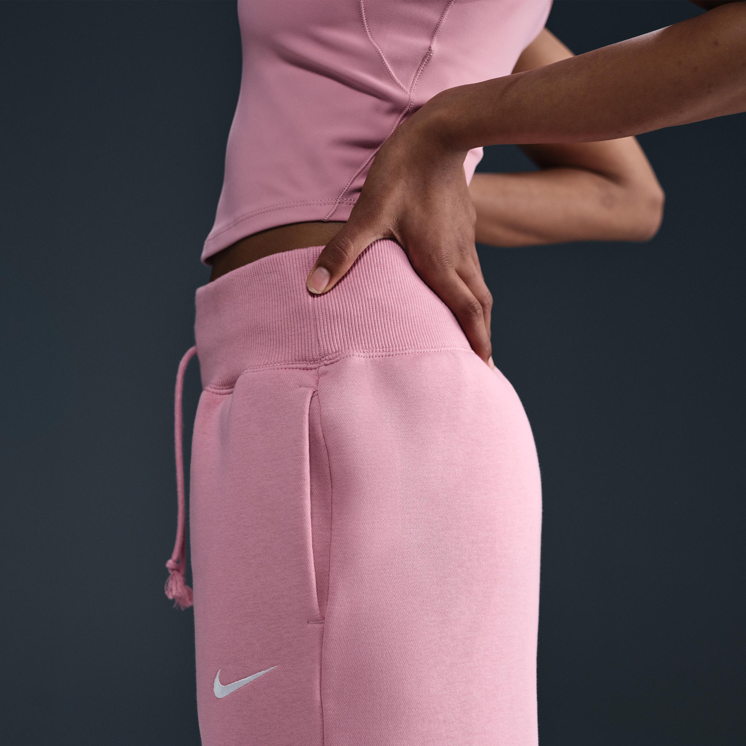 Womens Nike Sportswear Phoenix Fleece High-Waisted Wide-Leg Sweatpants | DQ5615-233 Product Image