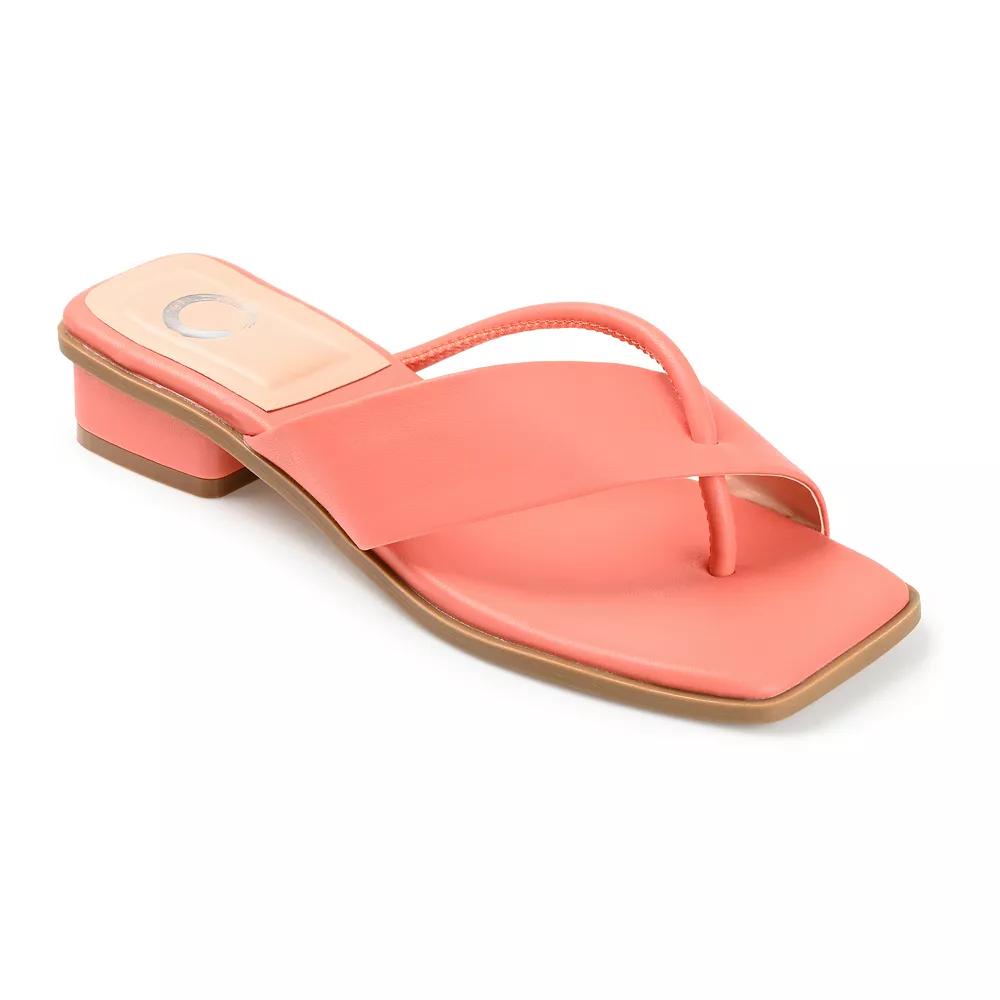 Journee Mina Women's Heeled Thong Sandals,  Product Image