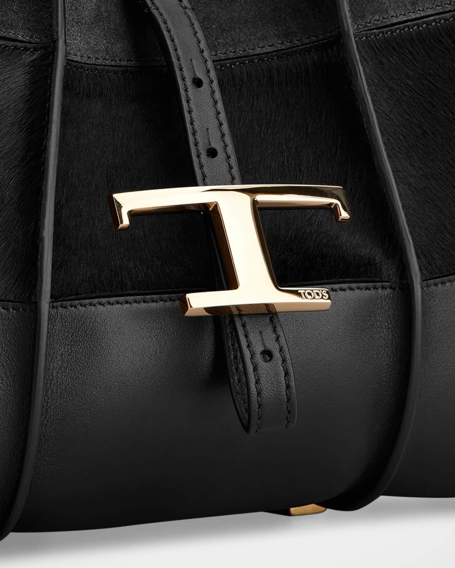 Leather & Calf Hair Shopper Tote Bag Product Image