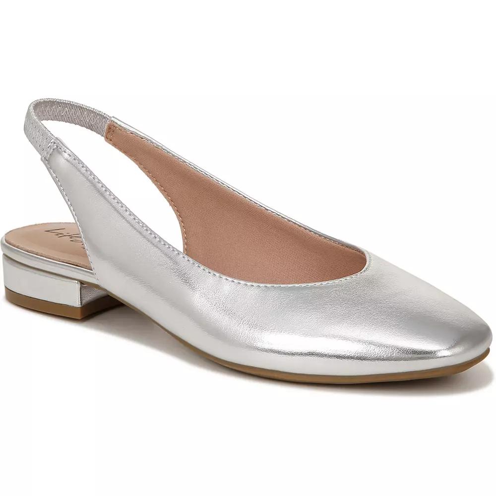 LifeStride Claire Women's Slingback Flats, Size: 5, Silver Product Image