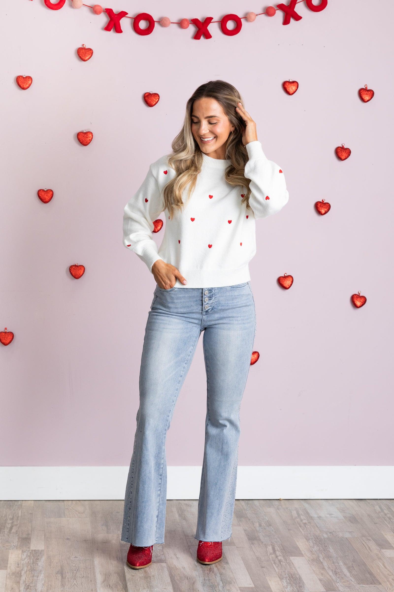 Judy Blue Rhinestone Side Panel Jeans Product Image