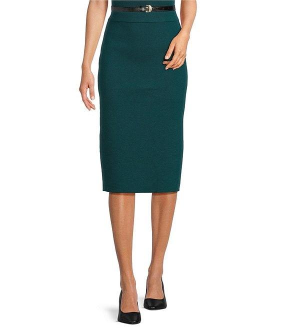 Donna Karan Knit Midi Sheath Skirt Product Image