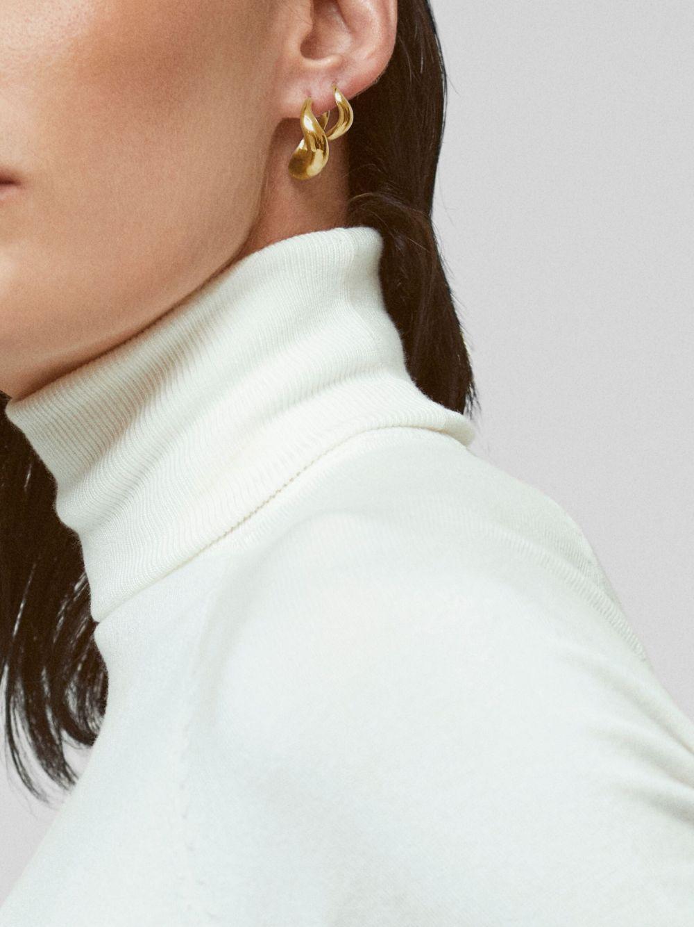 Swirl polished-finish hoops Product Image