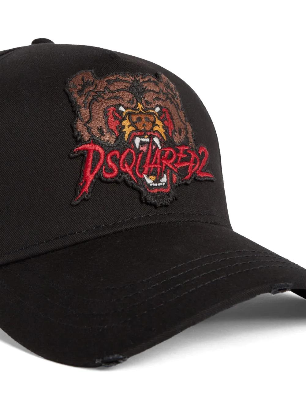 tiger-appliqué baseball cap Product Image
