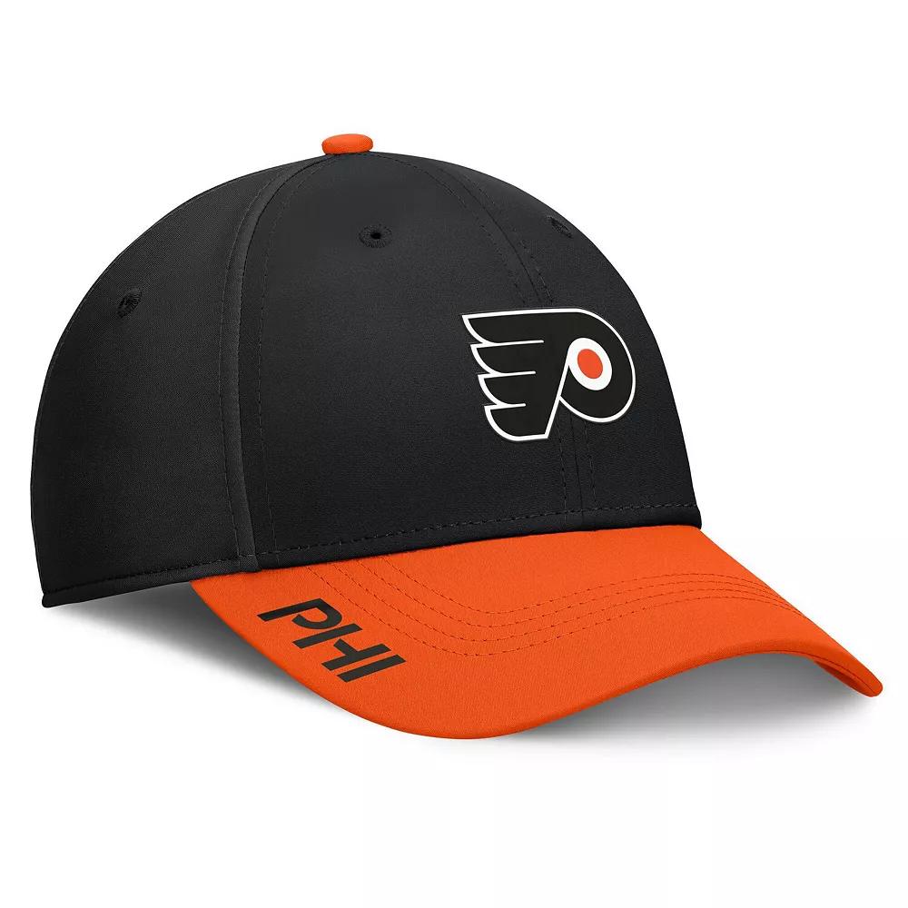 Mens Fanatics Black/Orange Philadelphia Flyers Authentic Pro Rink Flex Hat Product Image