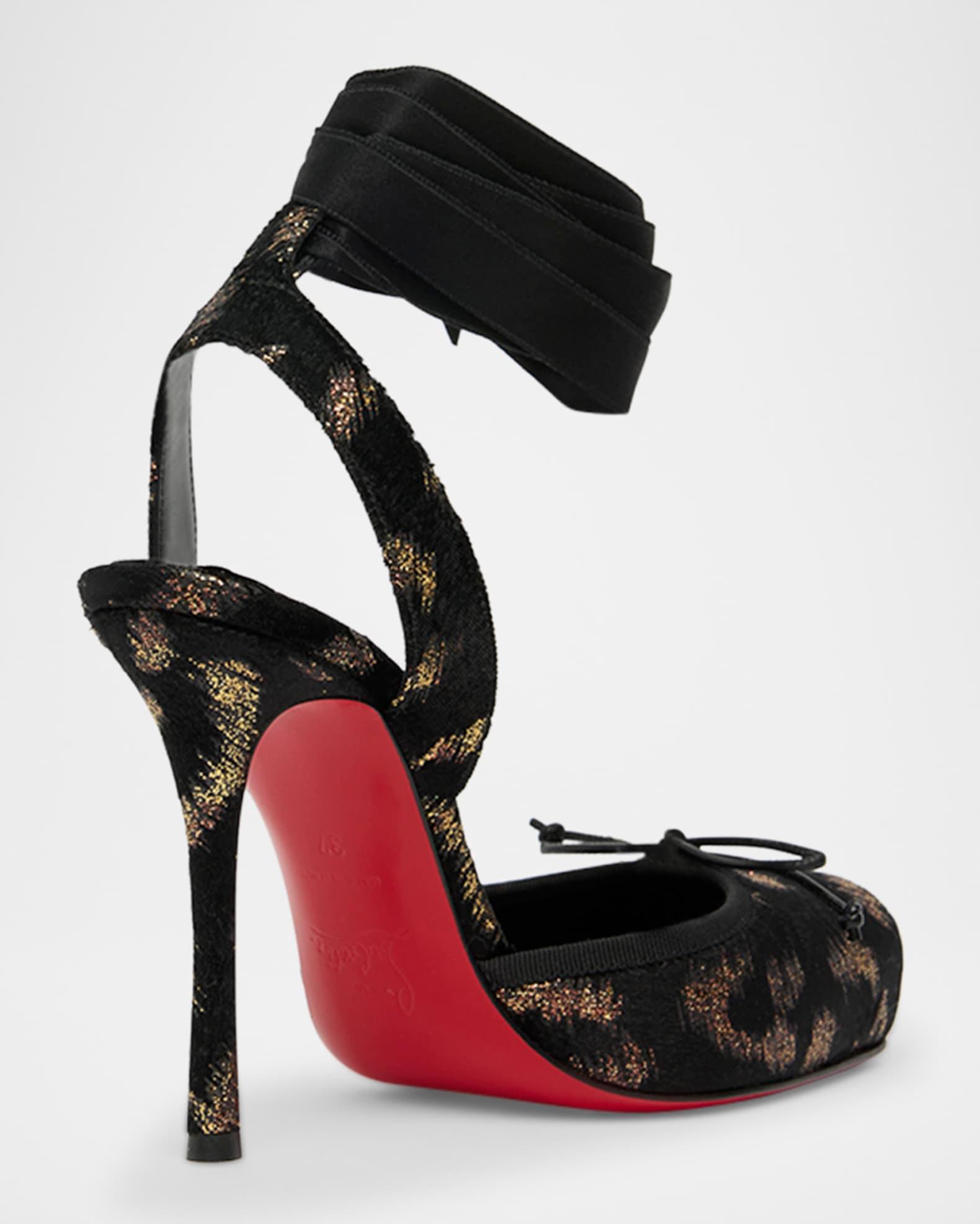 Cassia Lace-Up Red Sole Ballerina Pumps Product Image