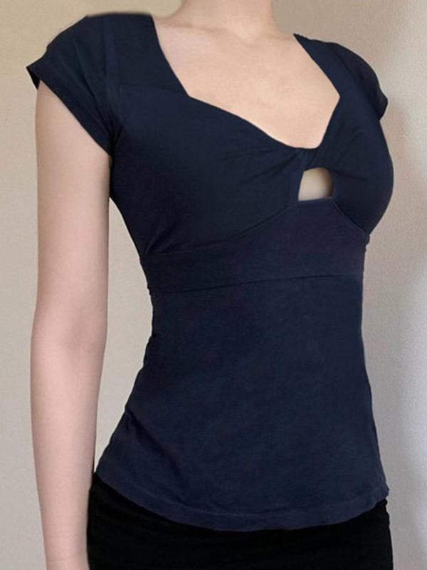 Square Neck Short Sleeve Tee Product Image