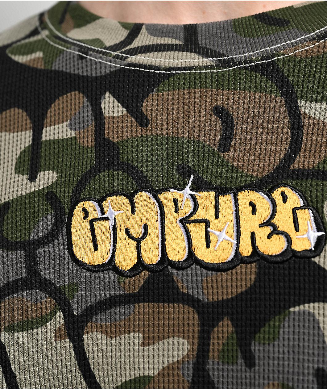 Empyre Script Green Camo Thermal Long Sleeve T-Shirt Product Image