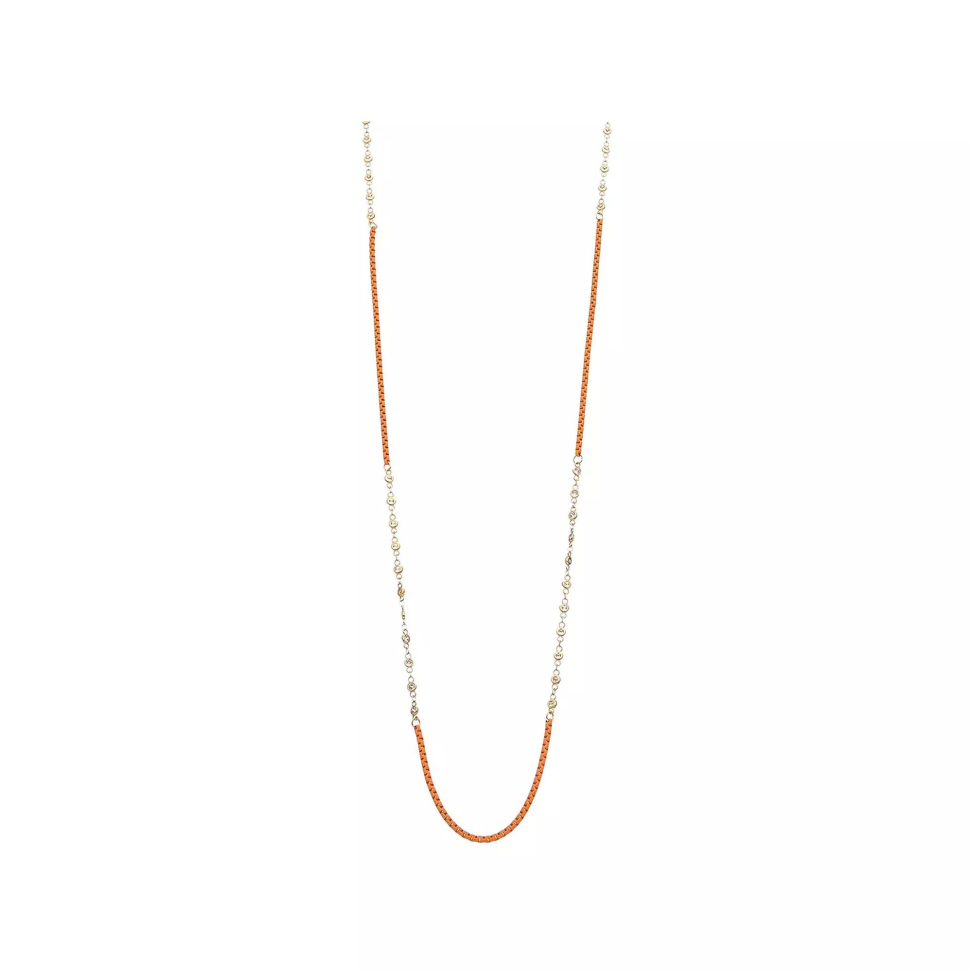 Juvell 18k Gold Plated Two Tone Cubic Zirconia Necklace, Women's,  Product Image