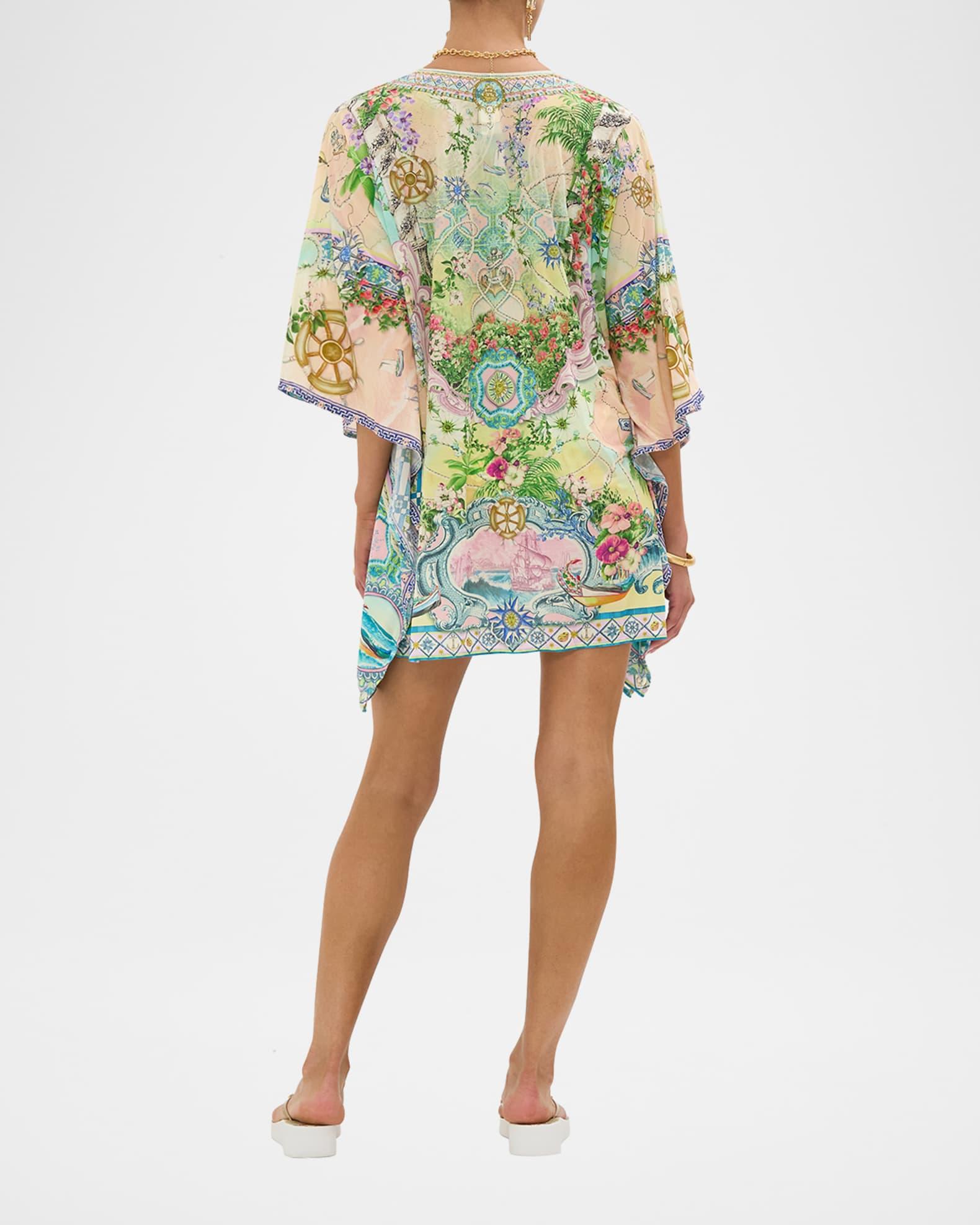 Just Coasting Short Kaftan Coverup with Trim Product Image