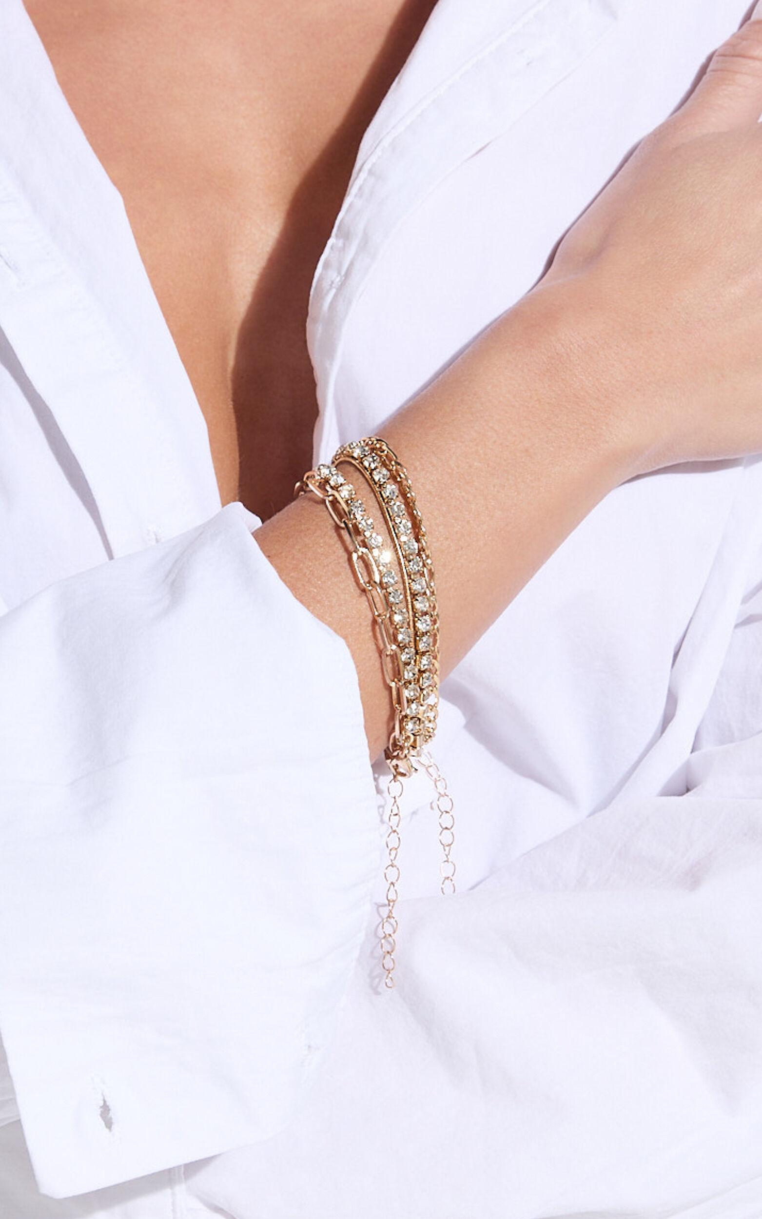 Kaitlin Bracelet - Multipack Tennis Bracelet in Gold Product Image