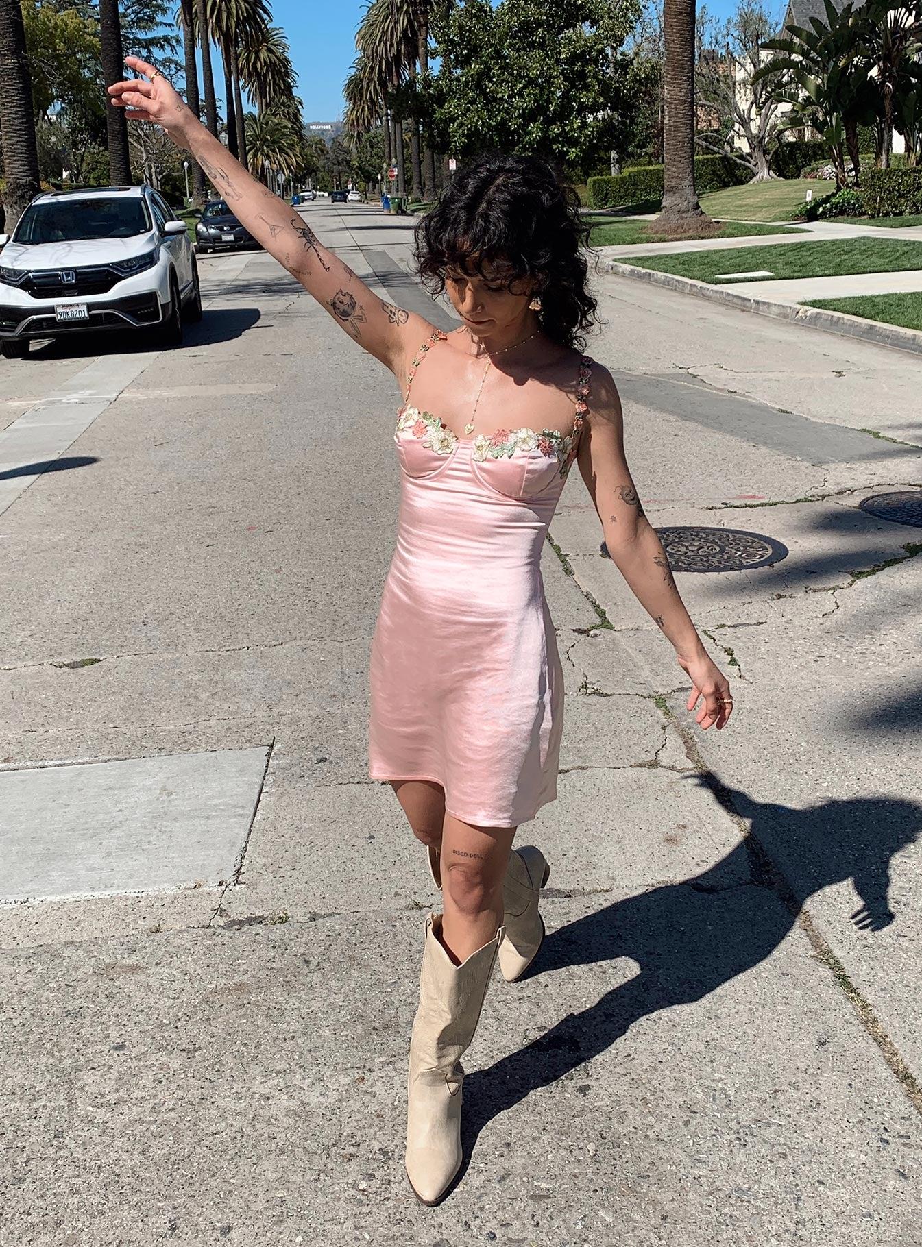 Kenzie Mini Dress Light Pink Product Image