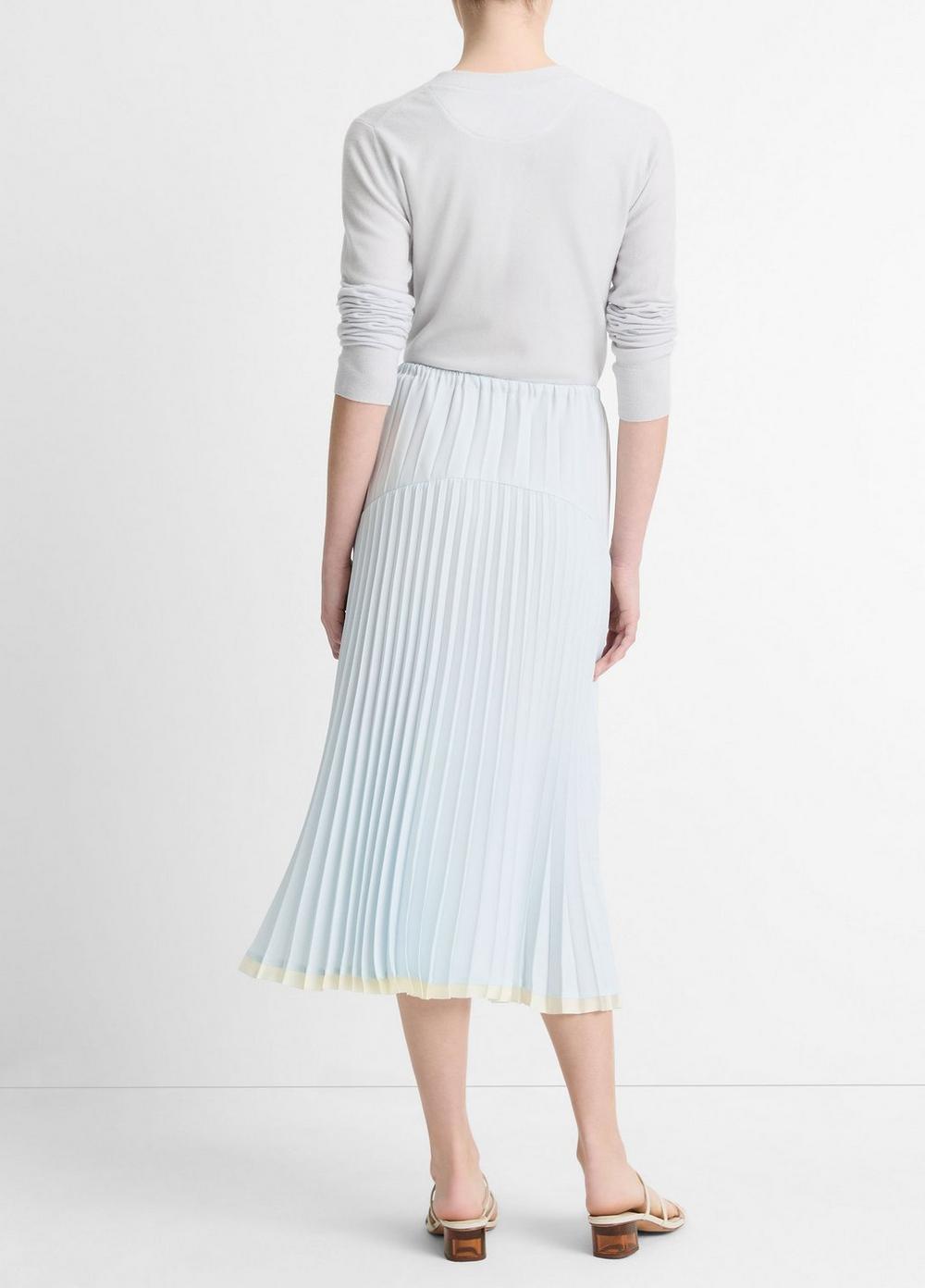 Pleated Satin Tiered Skirt Product Image