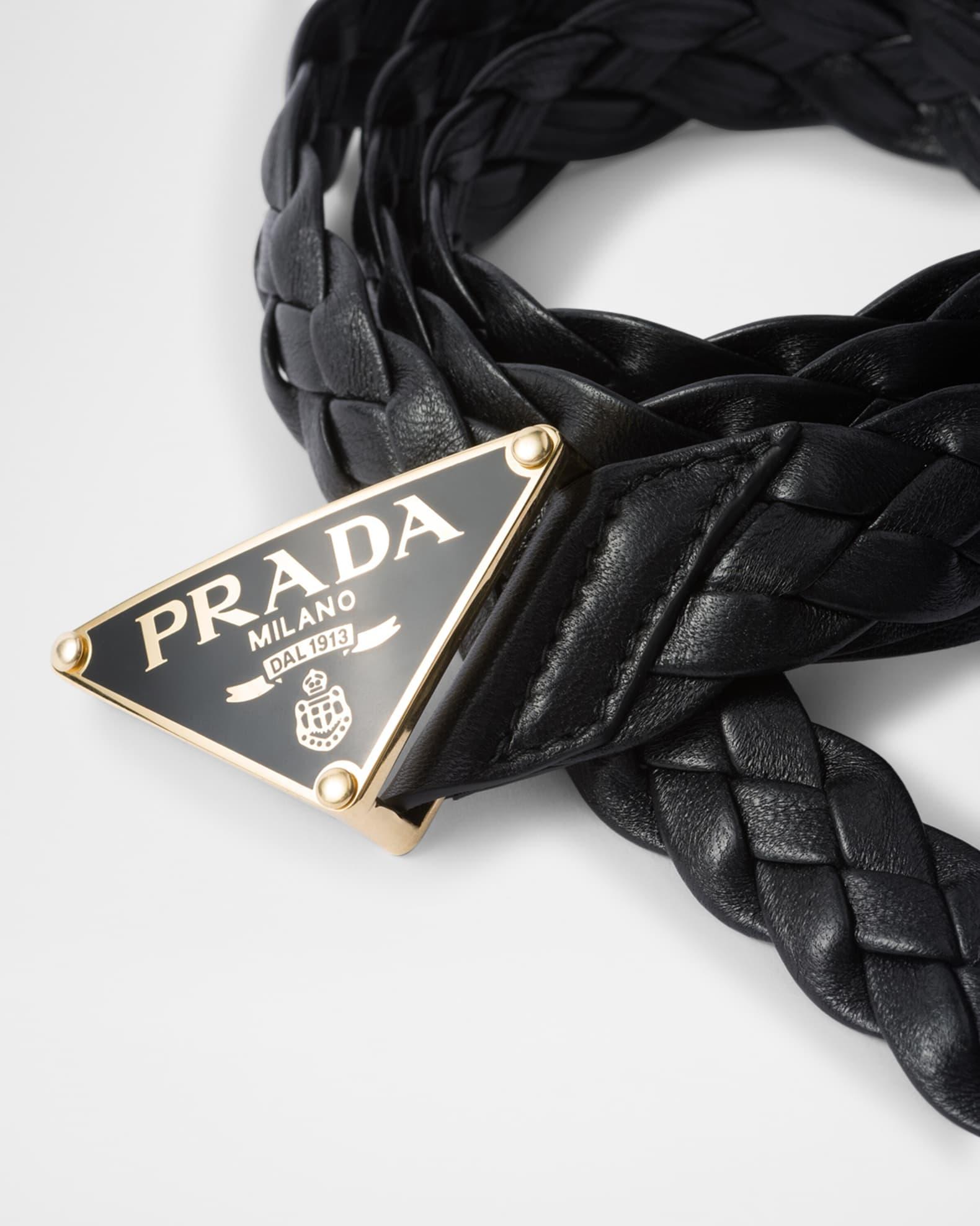 Triangle Braided Nappa Leather Belt Product Image
