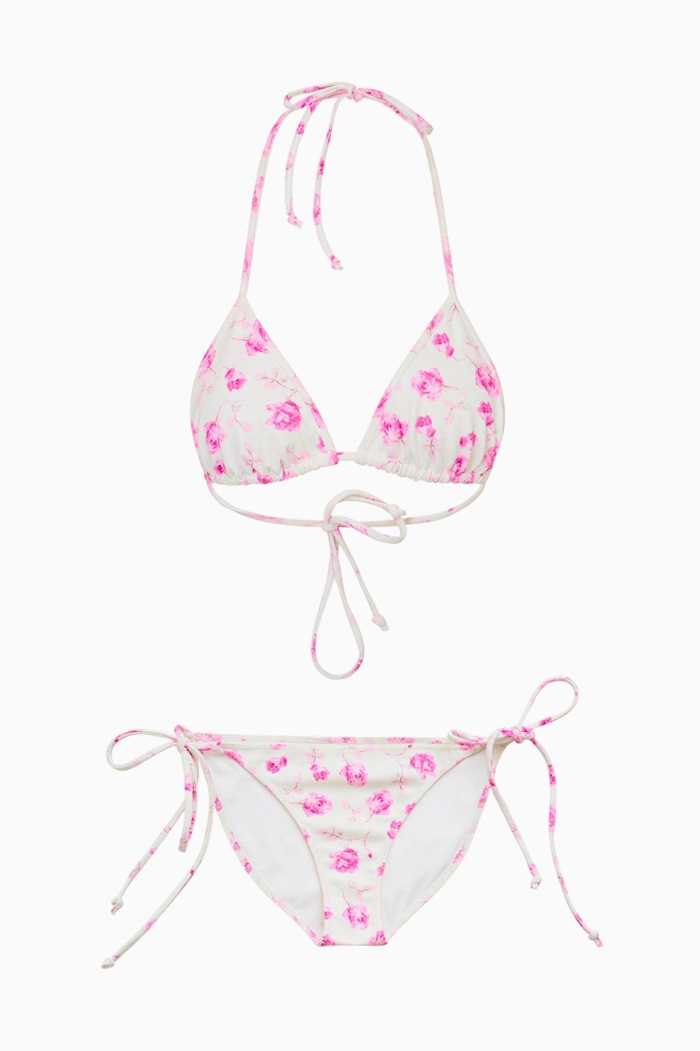 Harbor Floral Triangle Bikini - WHISPER BLUE Product Image