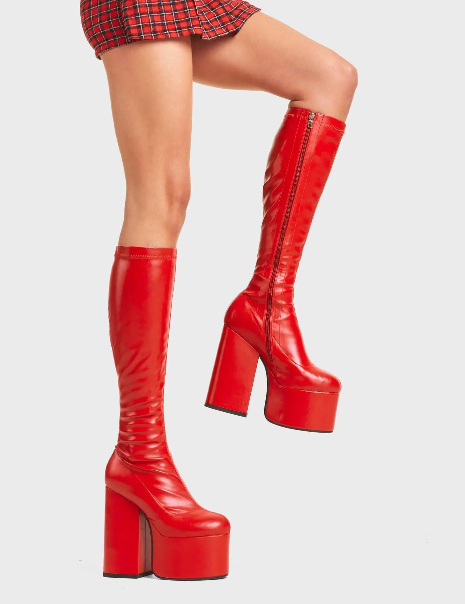 Messenger Platform Knee High Boots Product Image