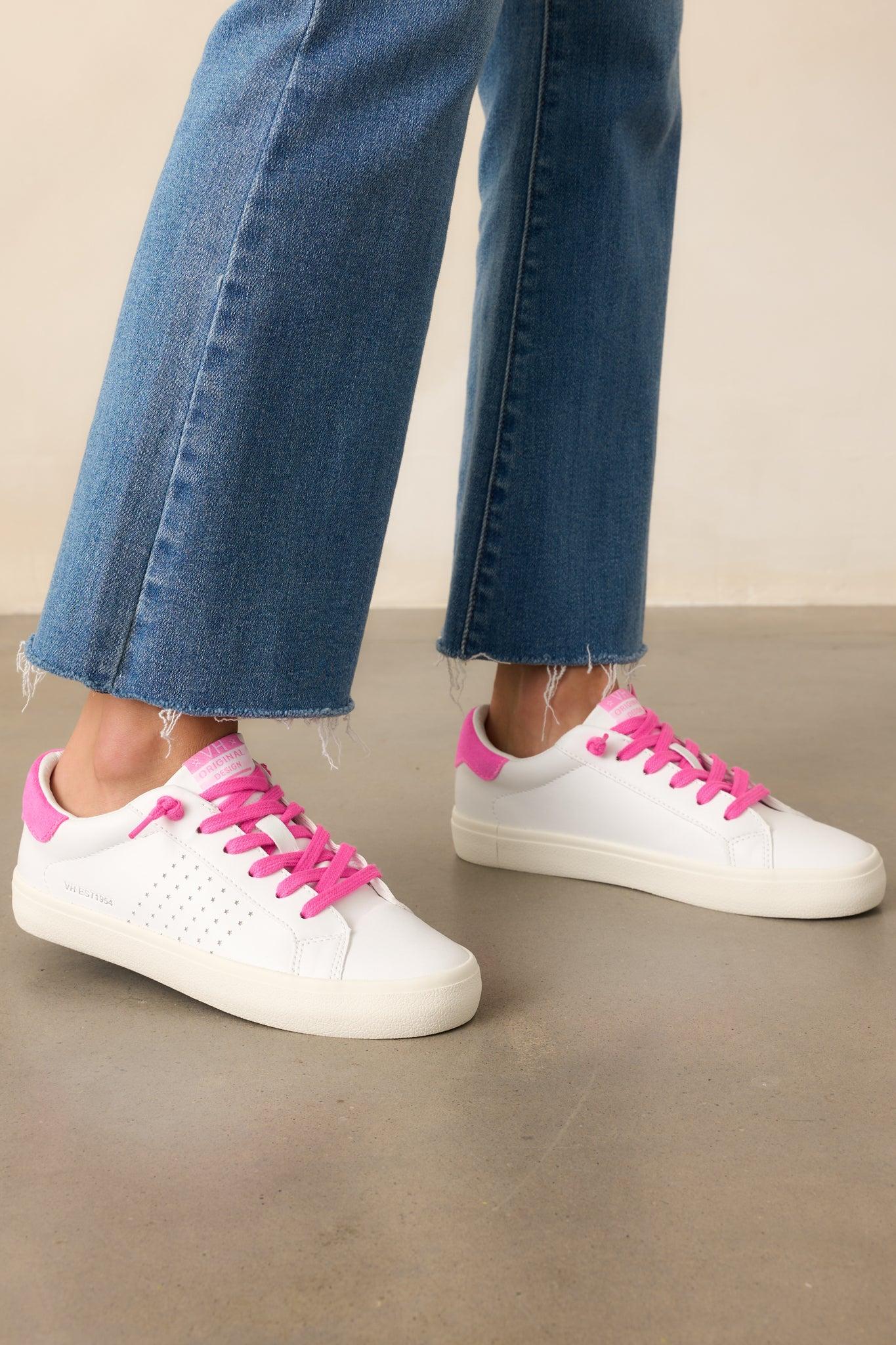 Vintage Havana Original Neon Pink Lace Sneakers Product Image