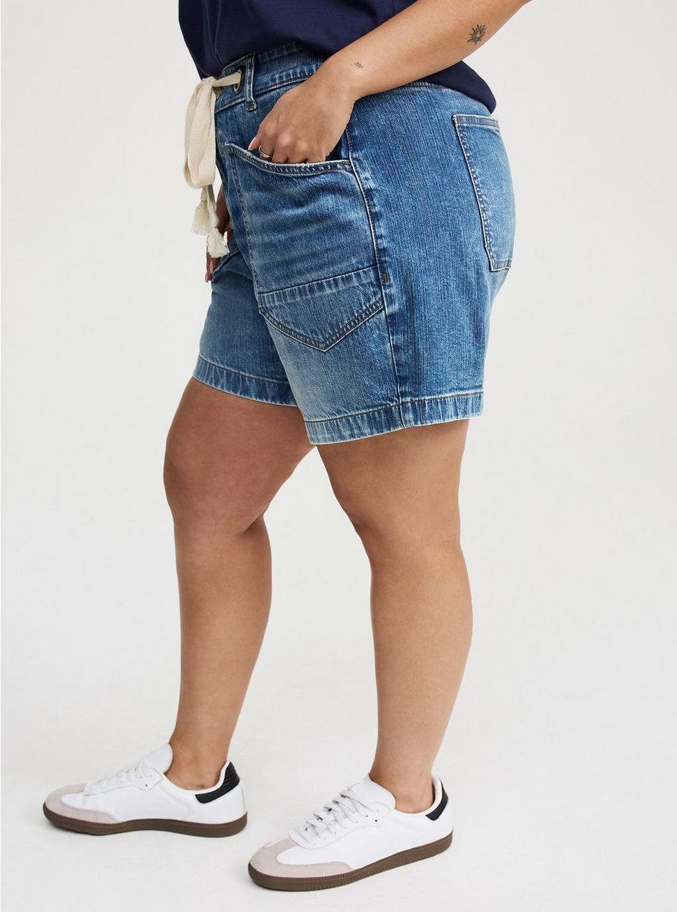 High-Rise Loose Drawstring Short Product Image