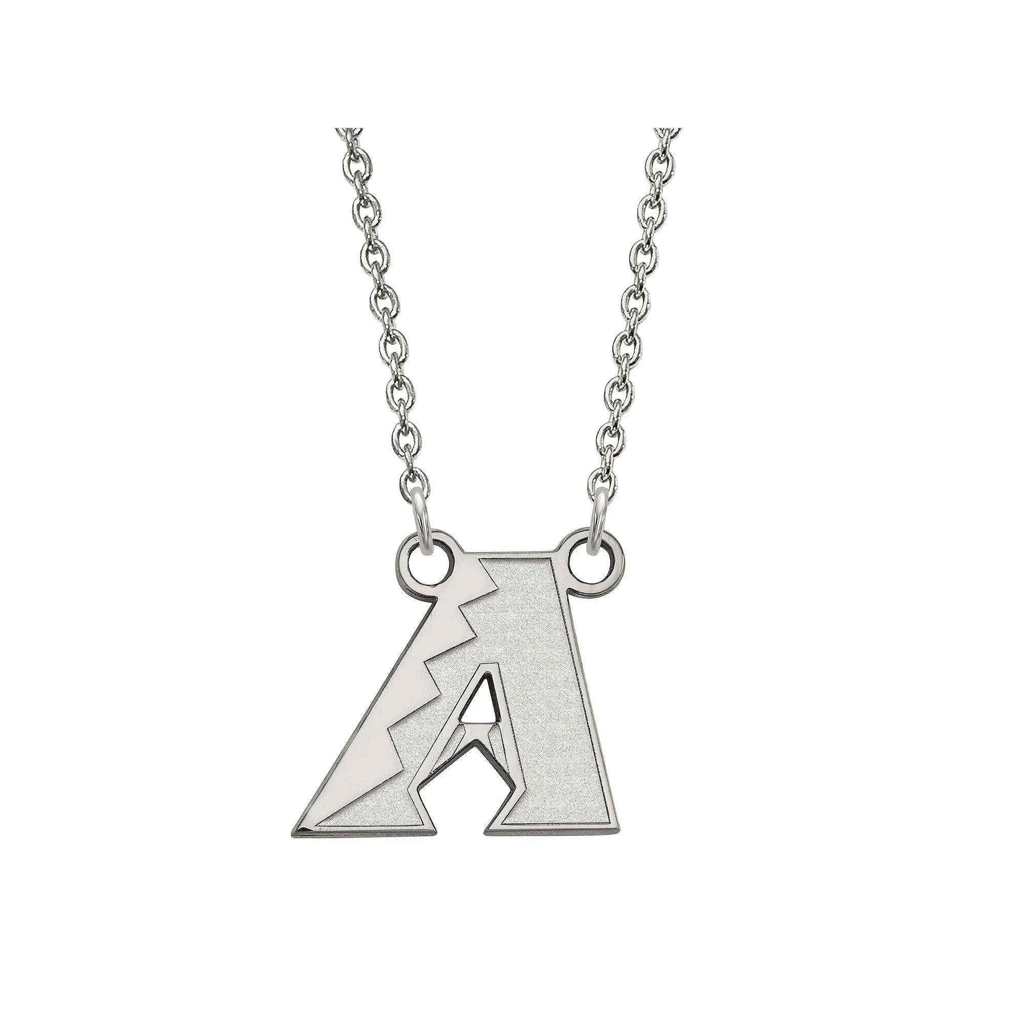 LogoArt Sterling Silver Arizona Diamondbacks Small Pendant Necklace, Women's Product Image