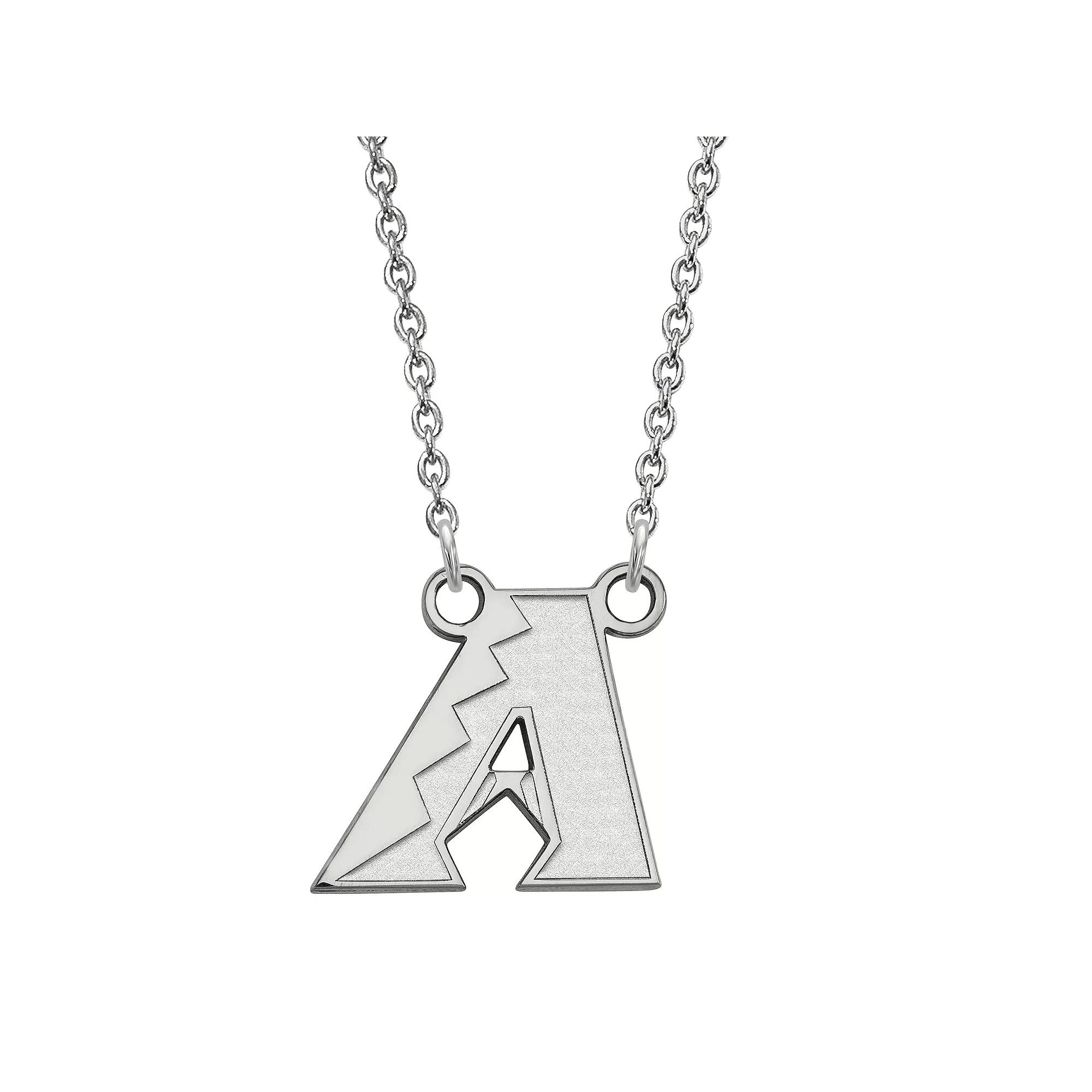 LogoArt Sterling Silver Arizona Diamondbacks Small Pendant Necklace, Women's Product Image