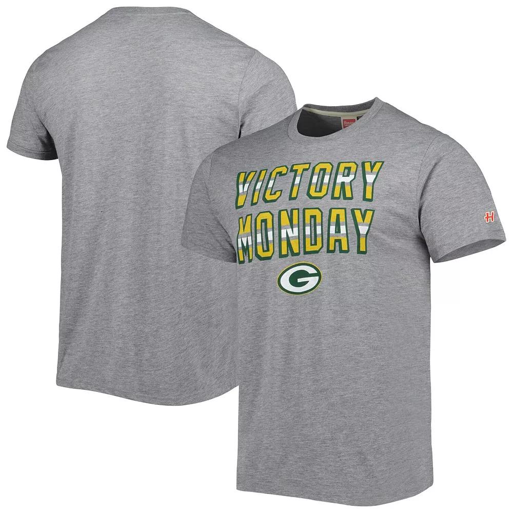 Men's Homage Gray Green Bay Packers Victory Monday Tri-Blend T-Shirt,  Product Image