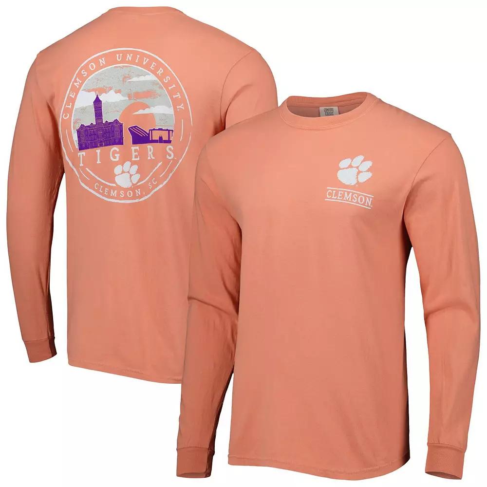 Men's Orange Clemson Tigers Circle Campus Scene Long Sleeve T-Shirt,  Product Image