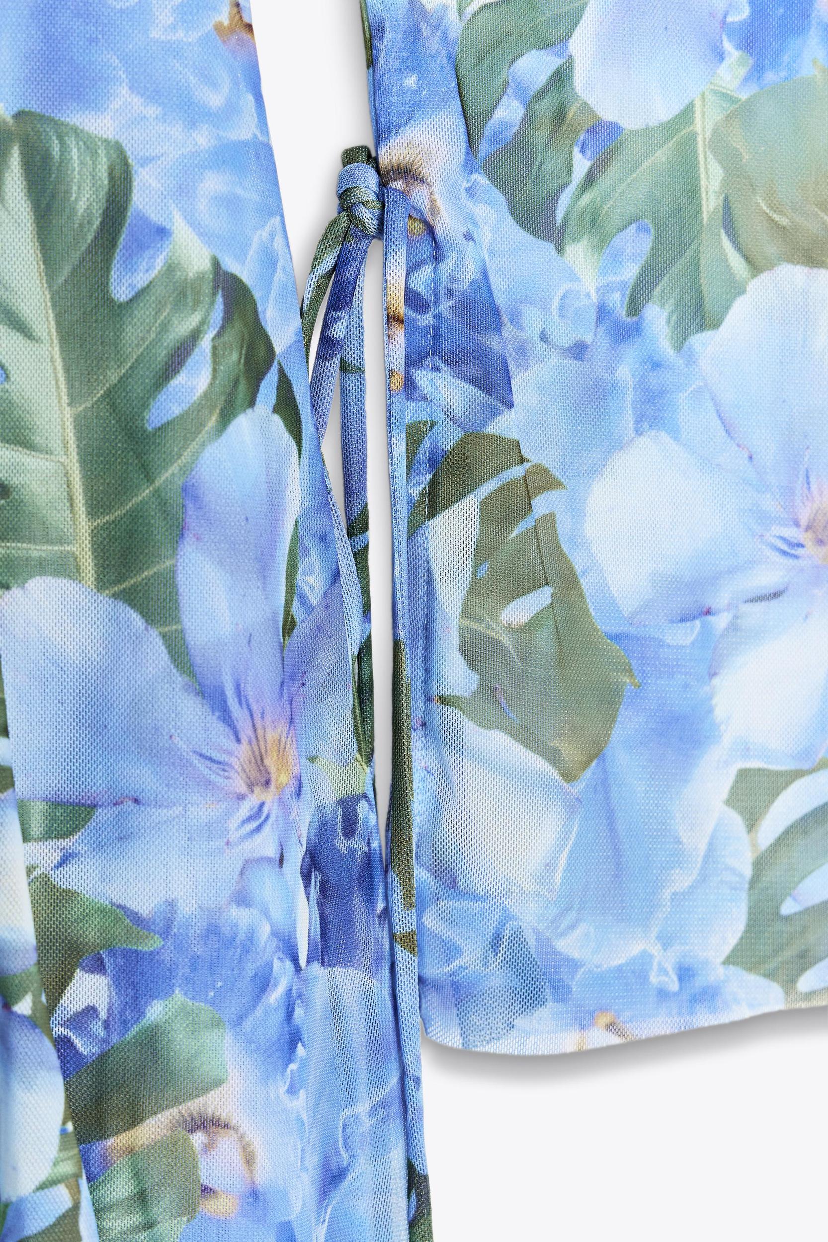 FLORAL PRINT TULLE DRESS Product Image