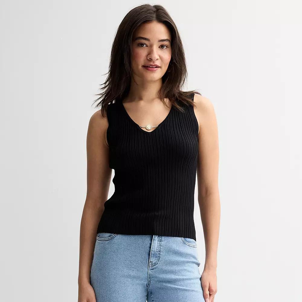 Women's Thalia Sodi Ribbed Sweater Tank Top,  Product Image