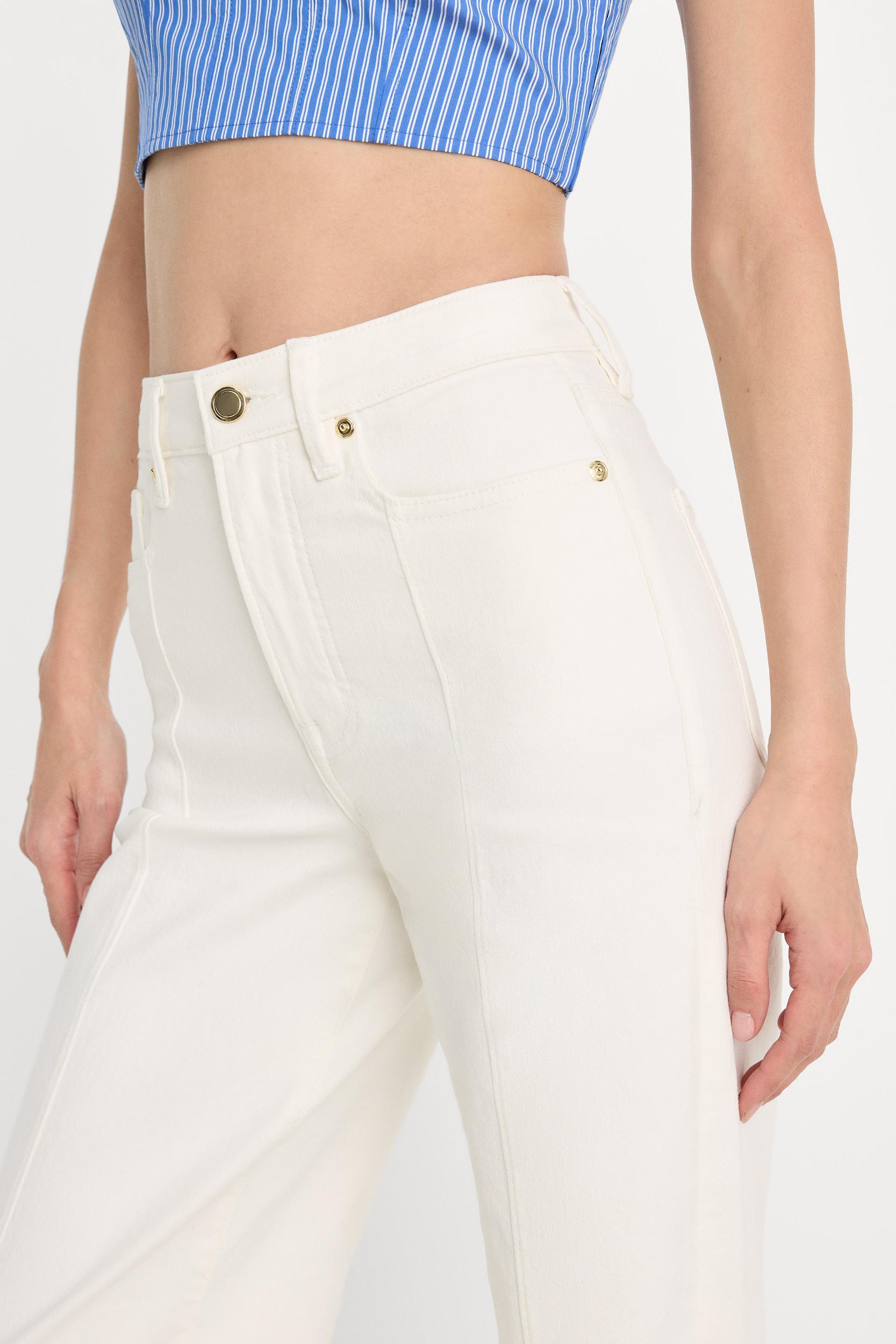 GOOD WAIST PALAZZO JEANS | COTTON WHITE Product Image