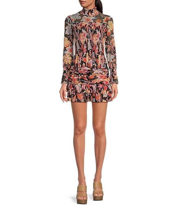 C&V Chelsea & Violet Floral Printed Coordinating Mesh Skirt Product Image