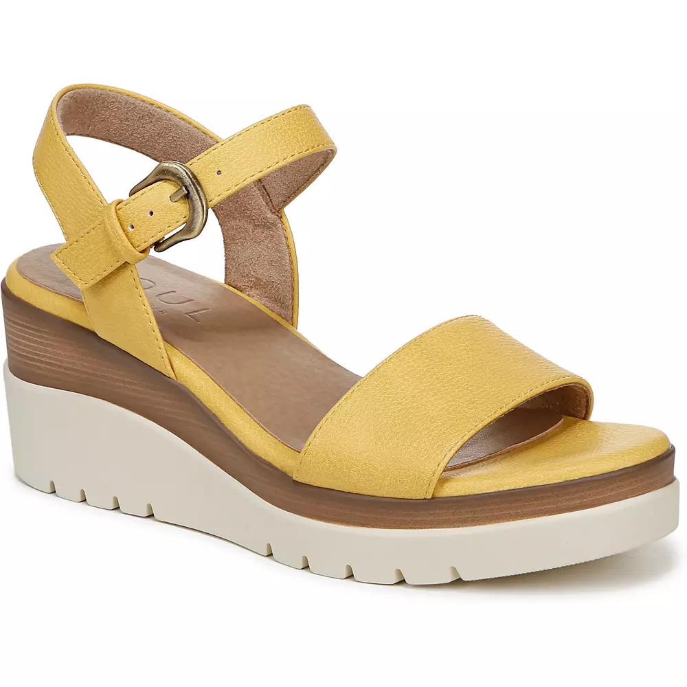 SOUL Naturalizer Graciela Women's Wedge Sandals, Size: 9 Wide, Yellow Product Image