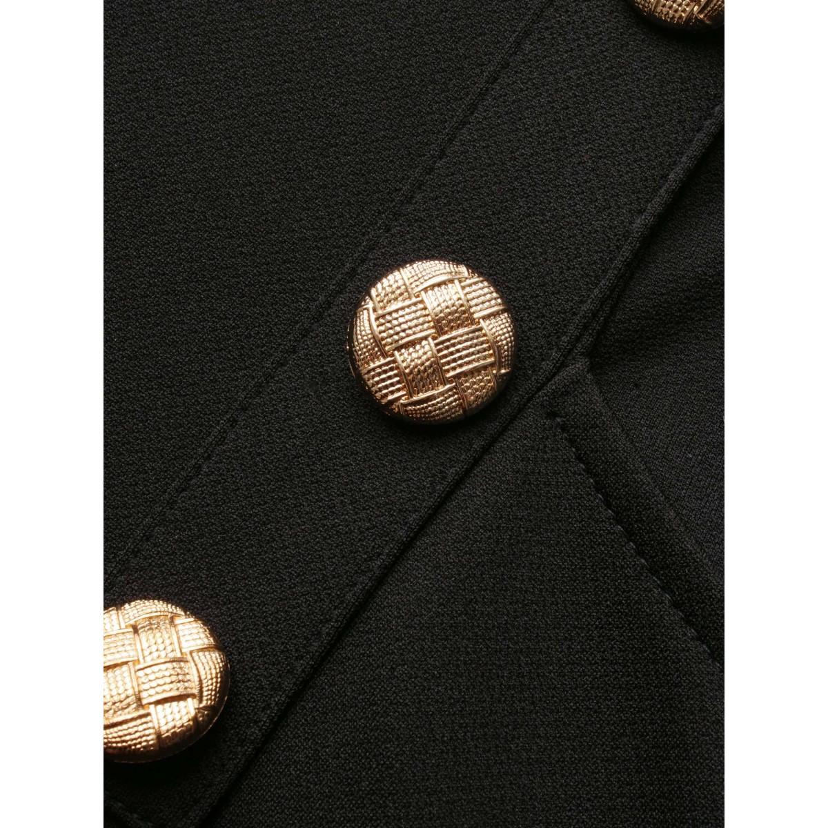 Plus Size Buckle Detail Wide-Leg Pants Women Black Formal Wide Leg High Rise Party Pants BloomChic 12/L Product Image