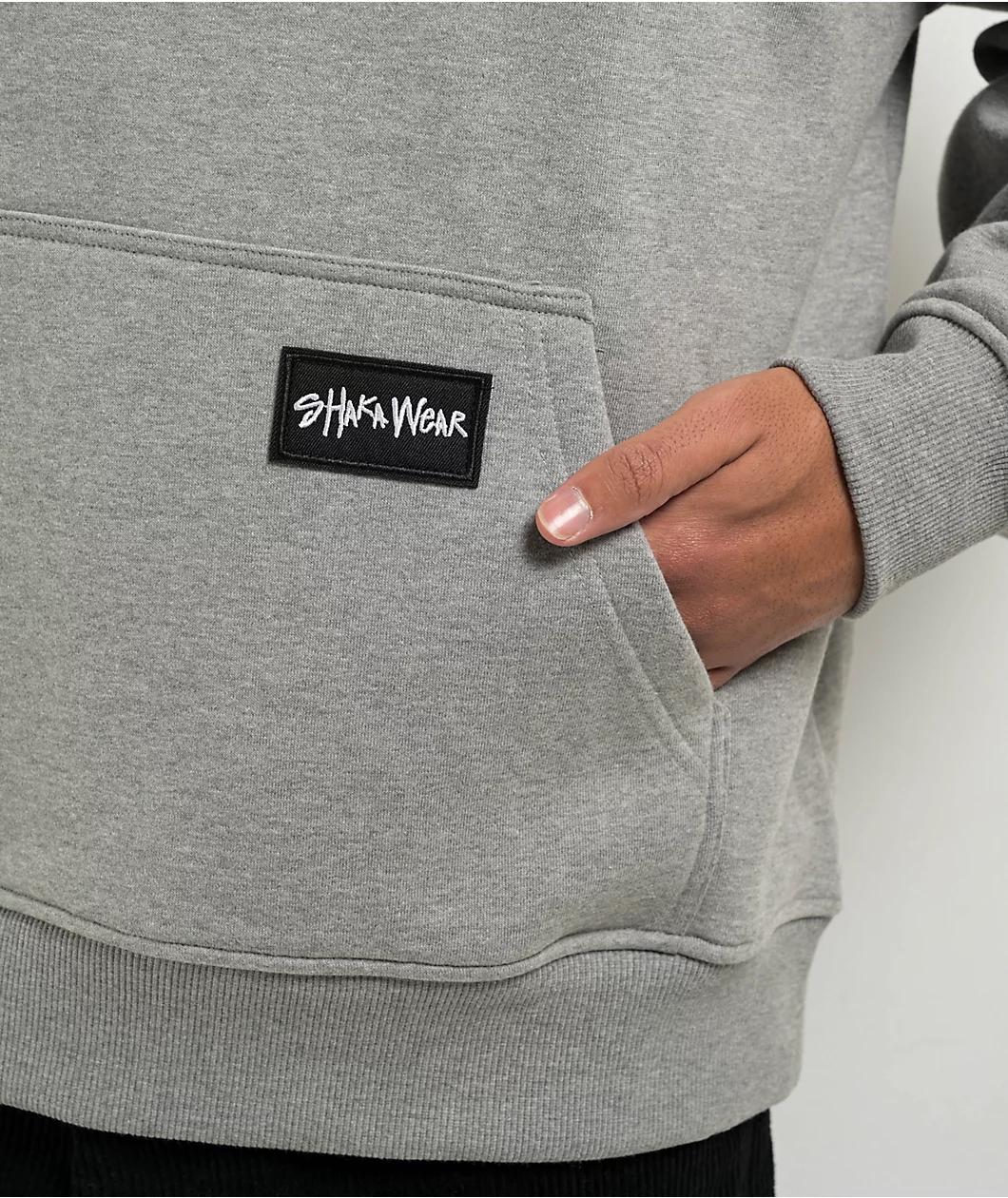 Shaka Wear Essential Super Heavyweight Heather Grey Hoodie Product Image