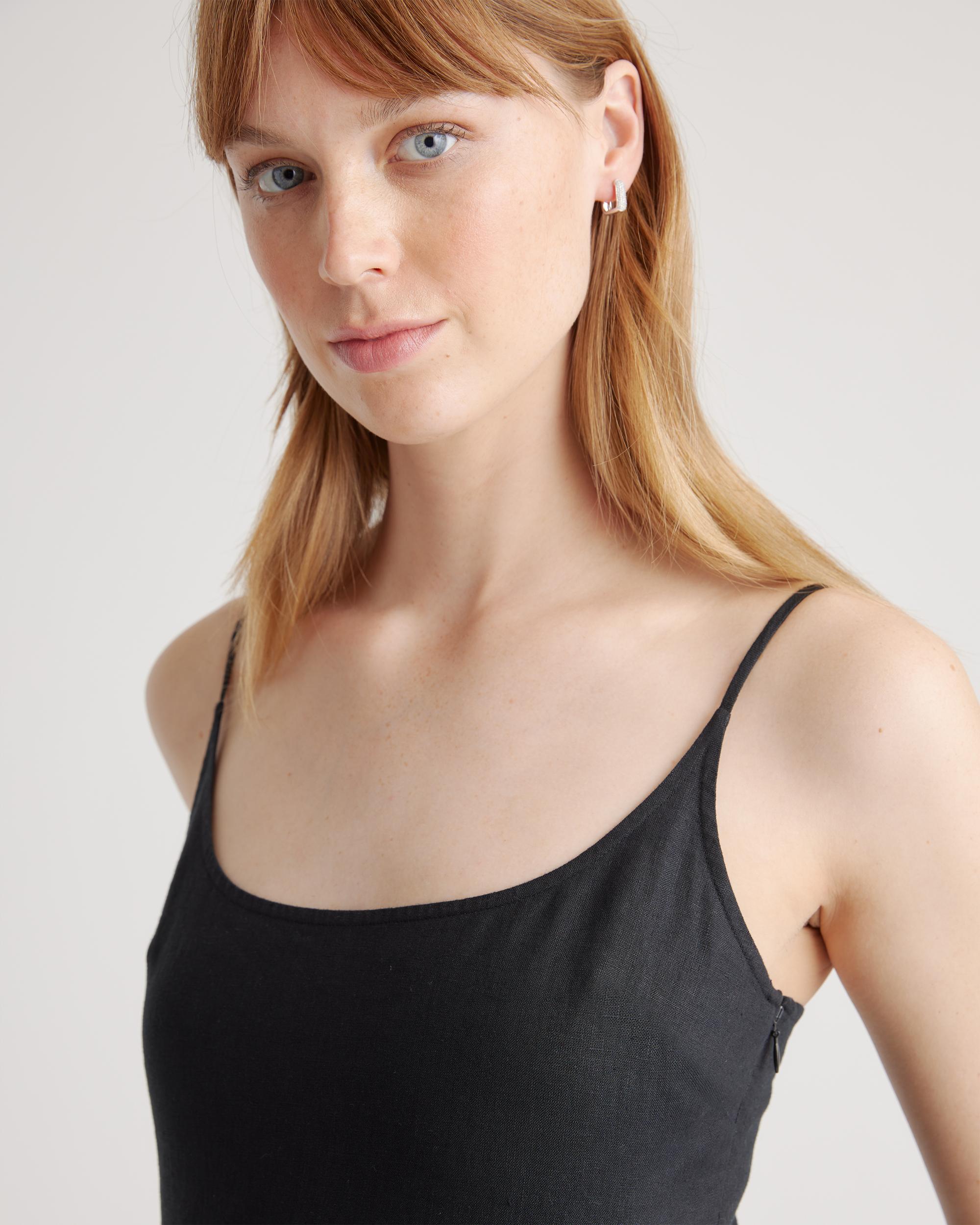 Quince | Women's 100% European Linen Scoop Neck Midi Dress Product Image